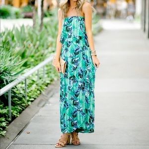 Green Floral Maxi
